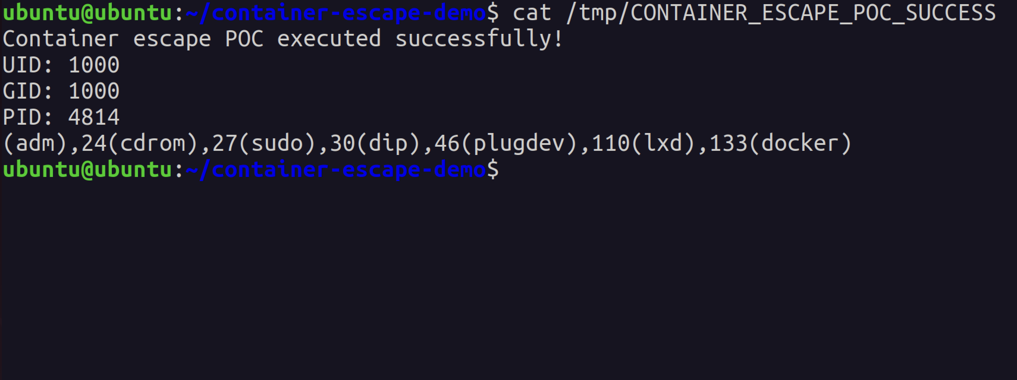 The Three-Line Container Escape